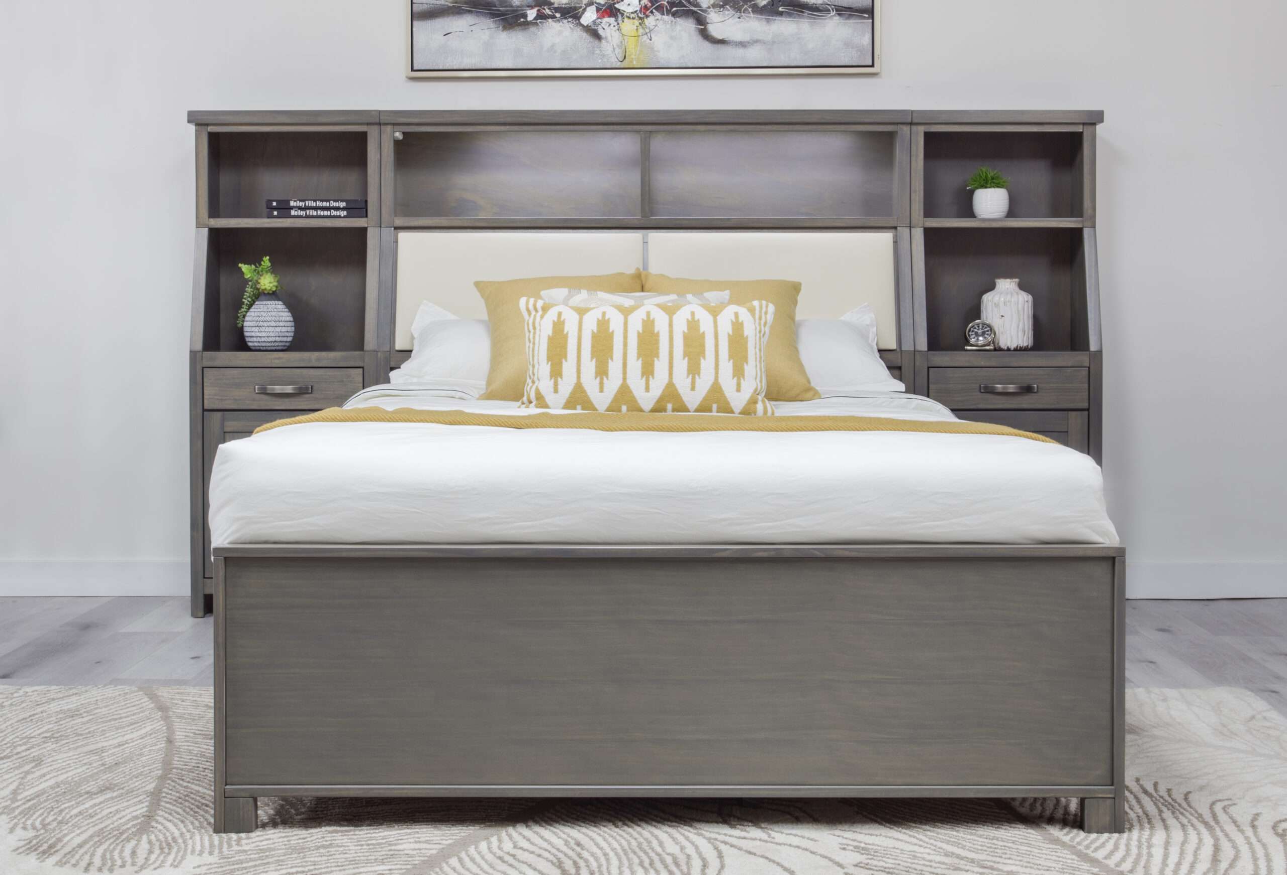 Jetty Bedframe with Tower Nightstands