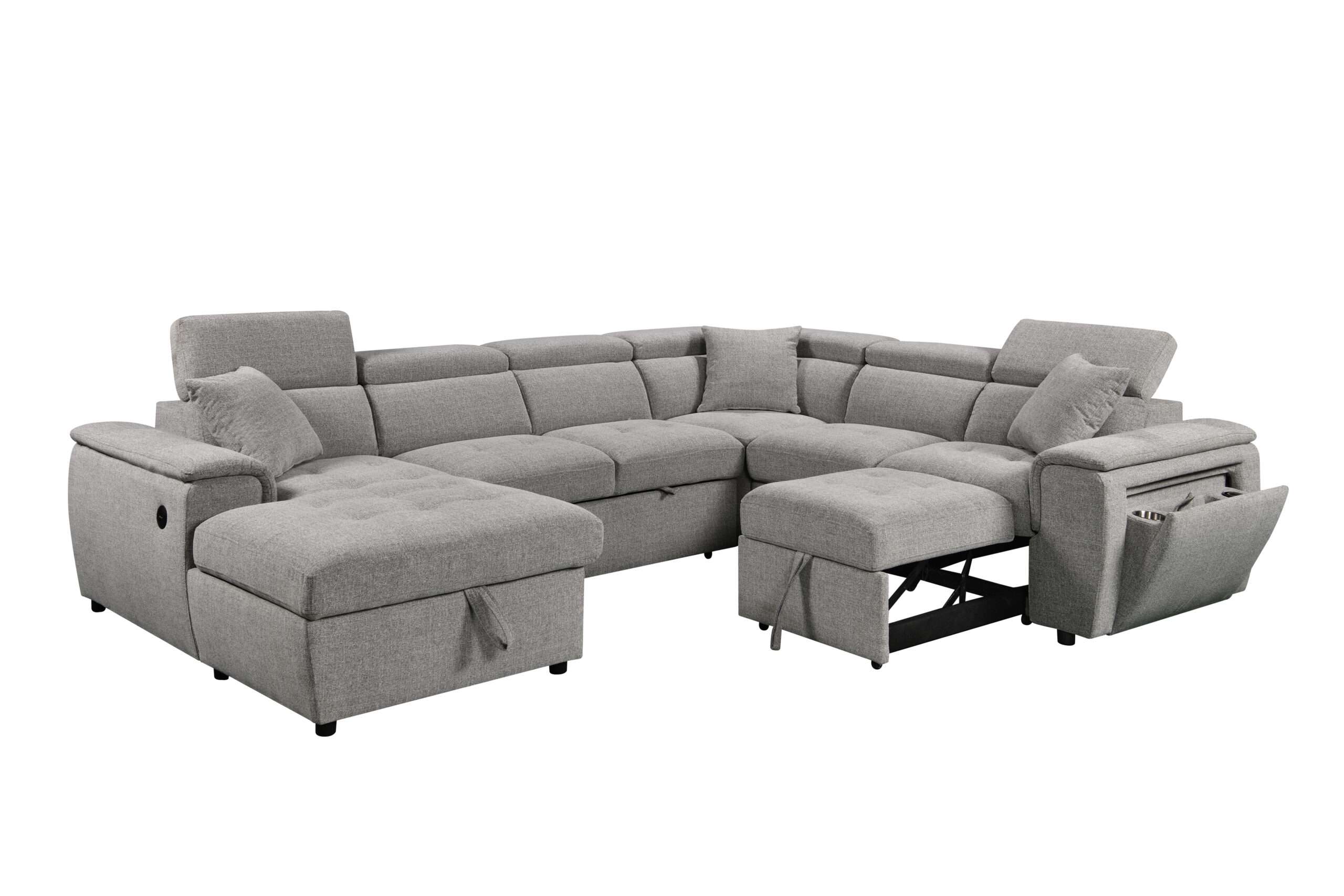 Dodd's Furniture & Mattress 16 Grove Media Sleeper Sectional