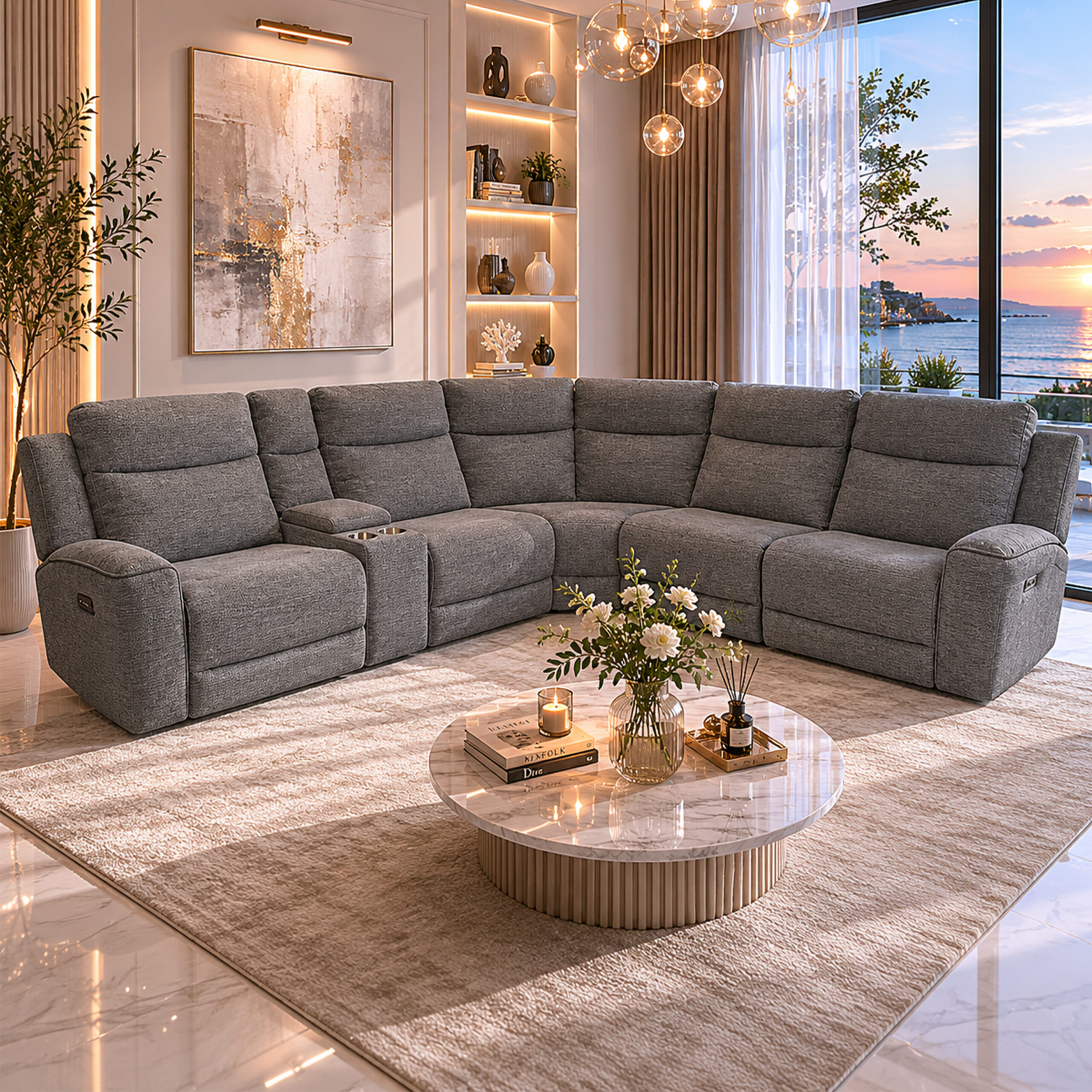 Marrs 6 Piece Reclining Sectional