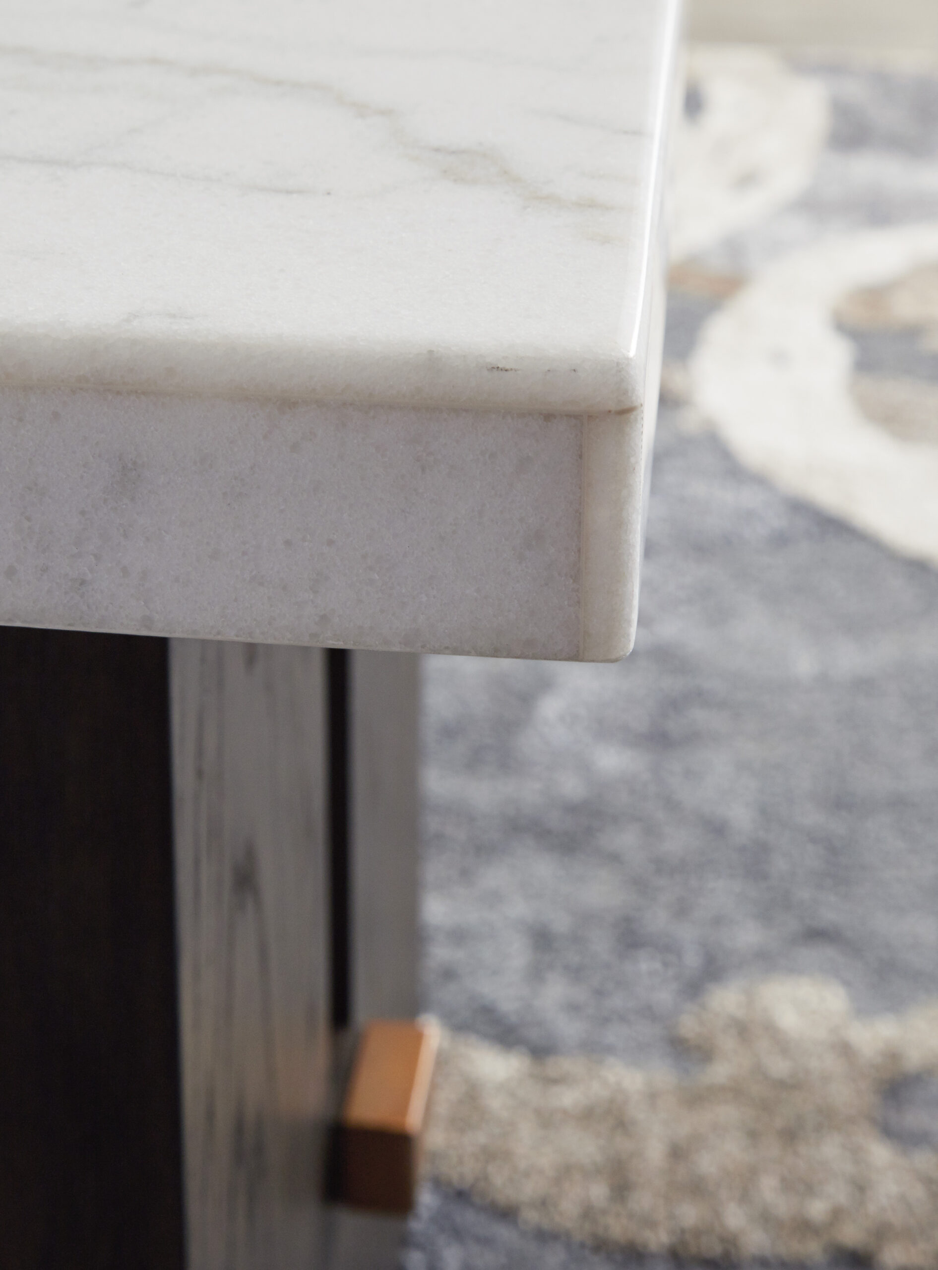 Burkaus Marble Top End Table 4 Burkaus Marble Top End Table - Image 4