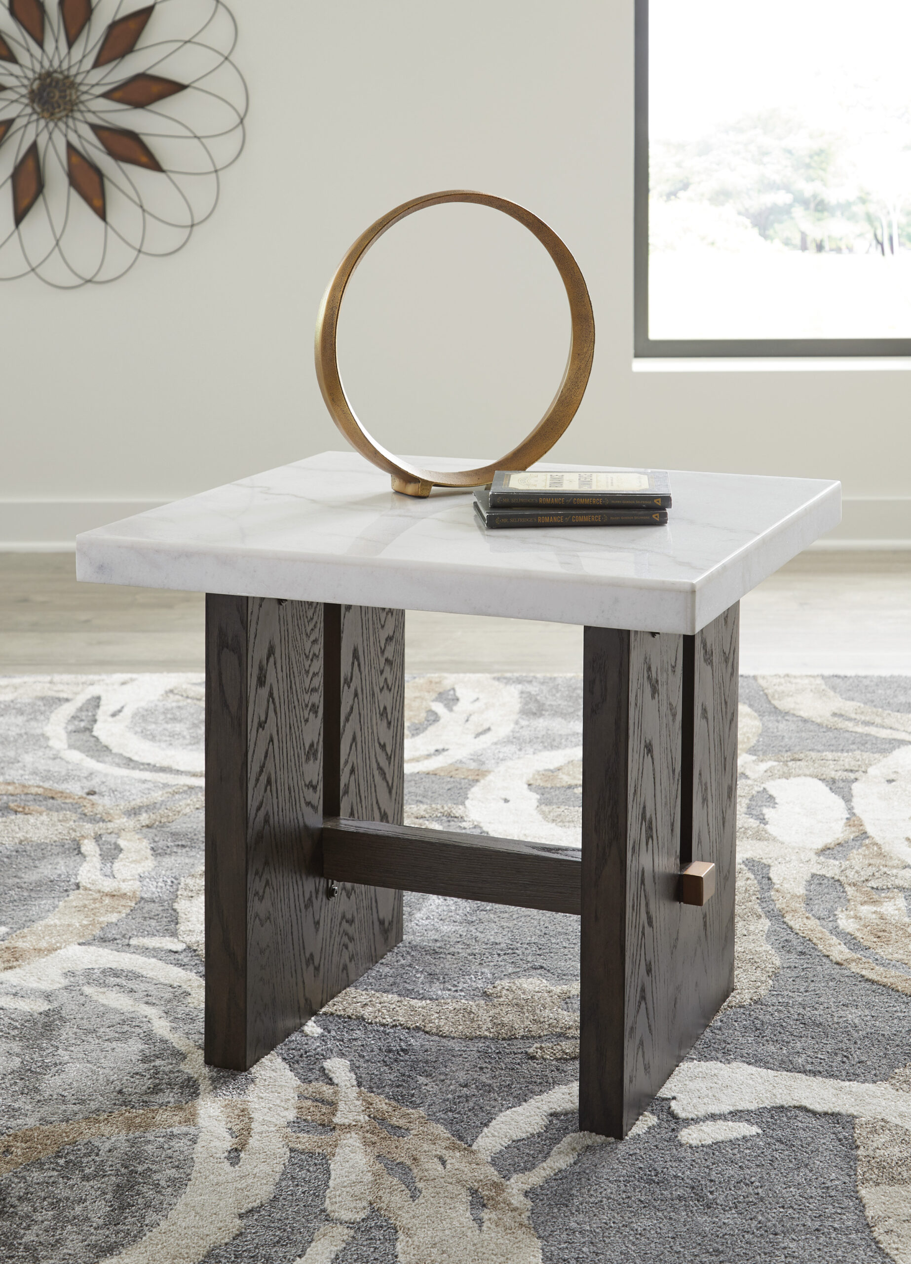 Dodd's Furniture & Mattress 14 Burkaus Marble Top End Table