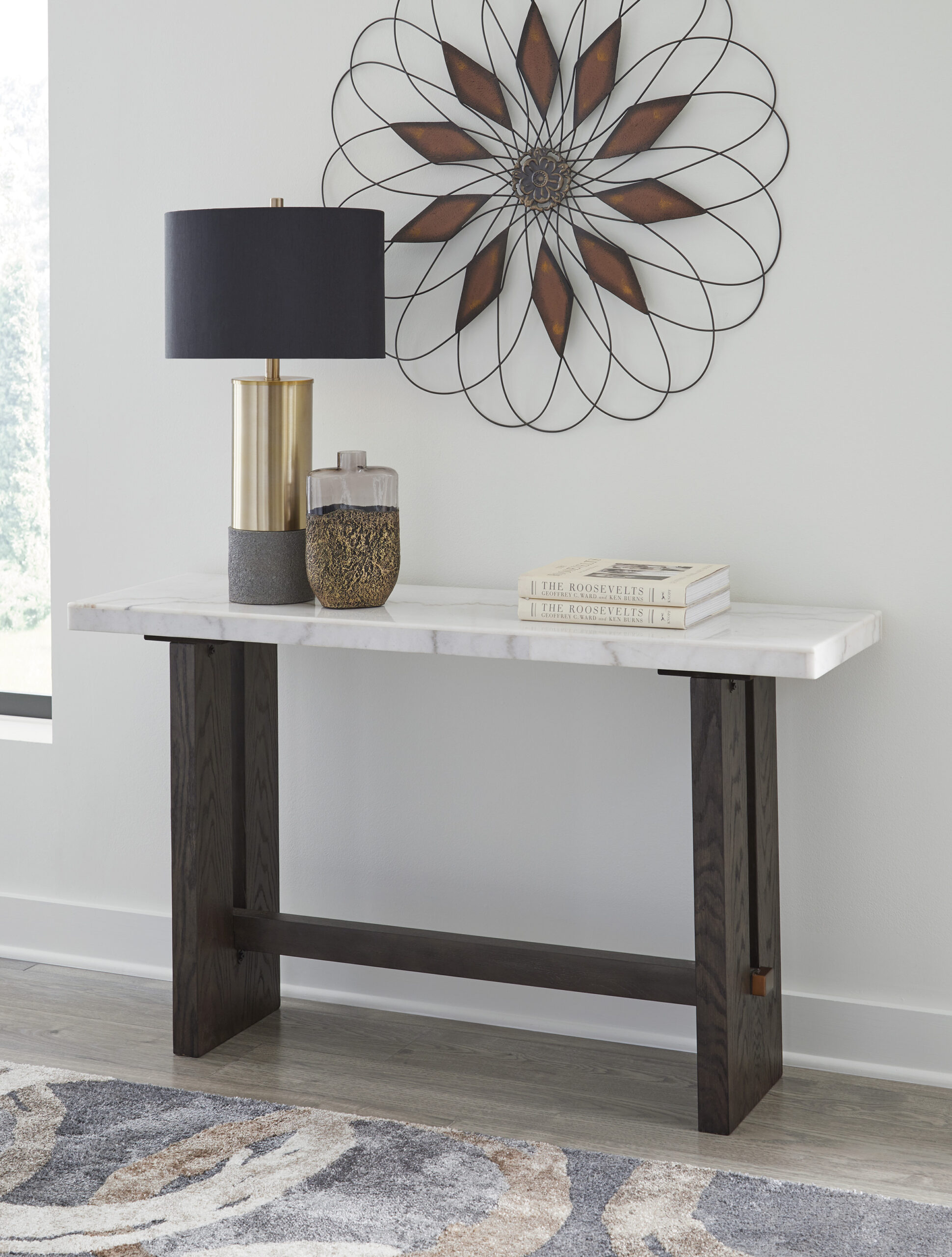 Dodd's Furniture & Mattress 12 Burkhaus Marble Top Sofa Table